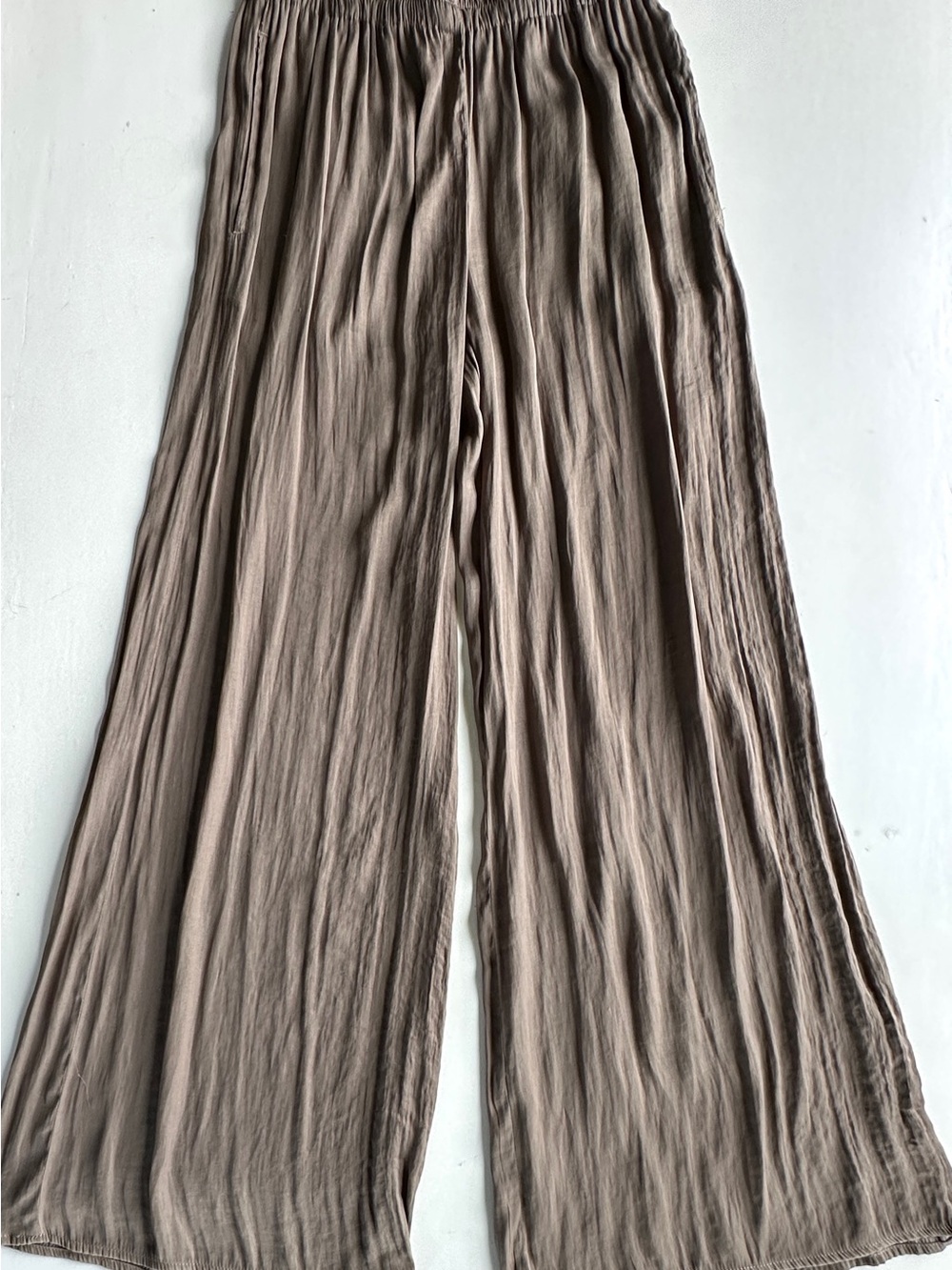 Philosophy Olive Green High-Rise Wide-Leg Pants